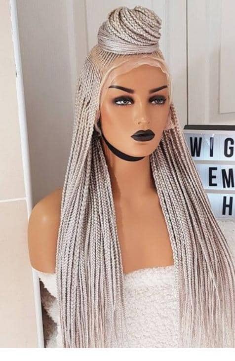 Perruque à tresse africaine couleur blonde